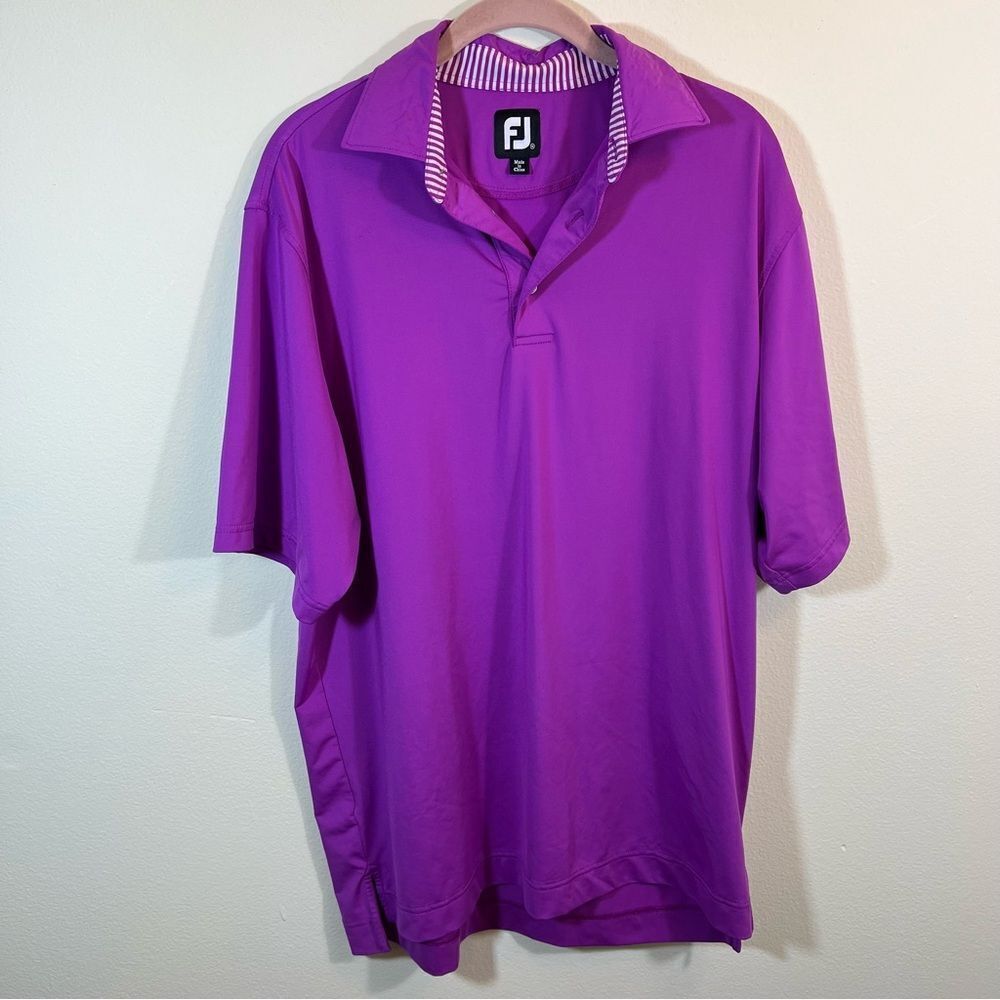✨ FootJoy Men’s Purple Golf Polo Shirt Mediun